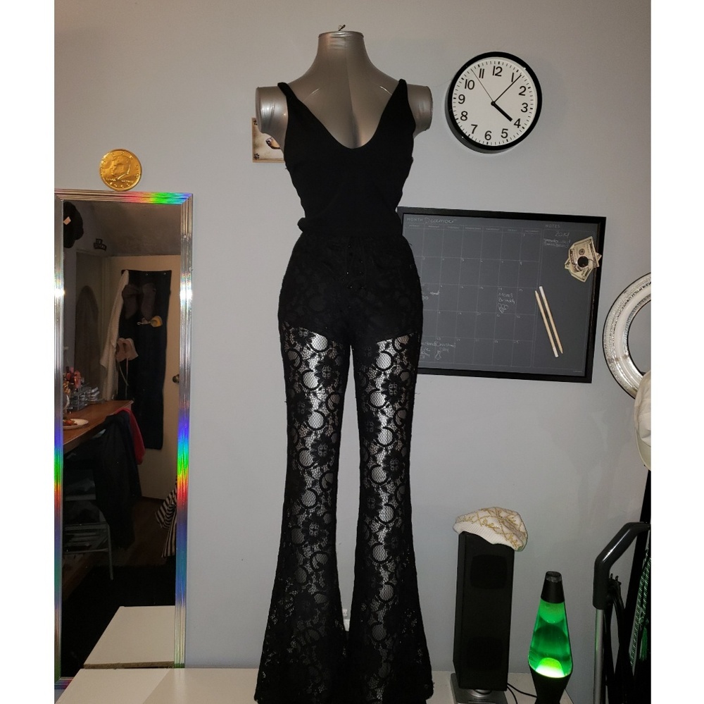 Black Lace Pants